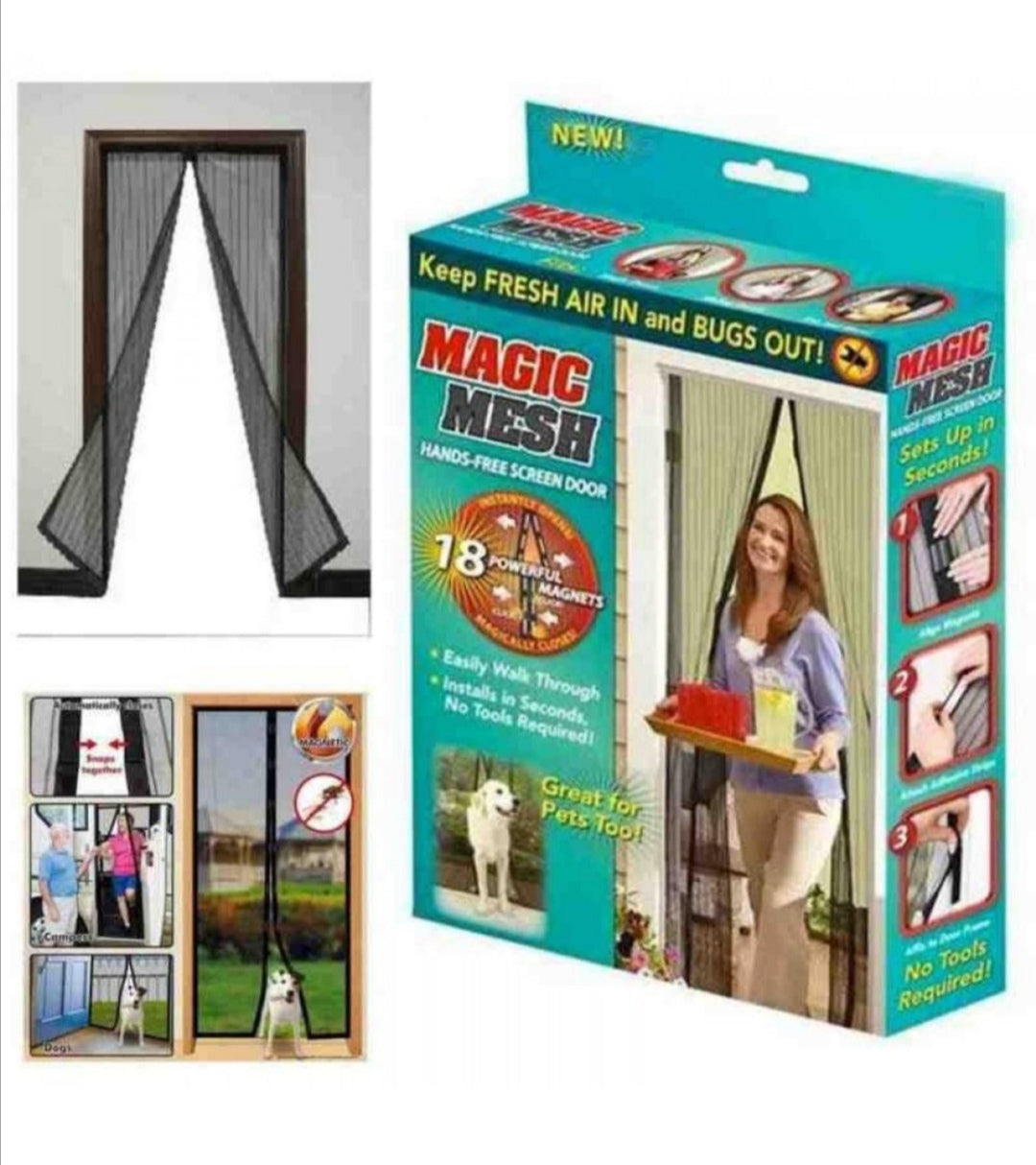 Magnetic Mesh Screen Door