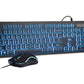 Colourful Backlit Keyboard With Mouse
