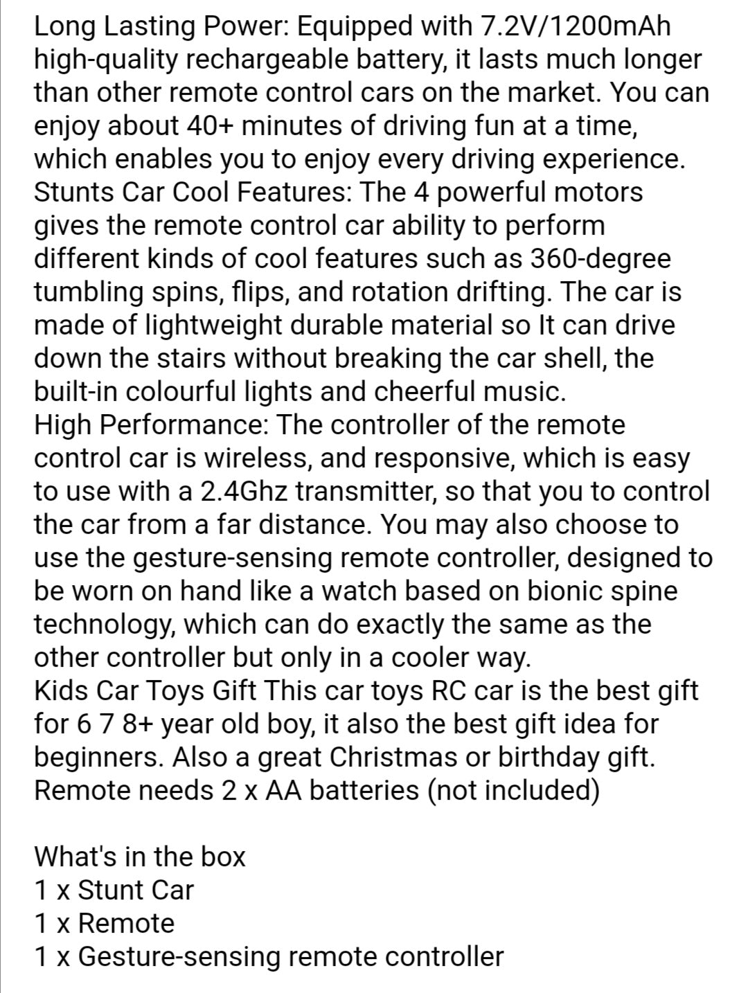 4WD 360° Rotating Remote Control