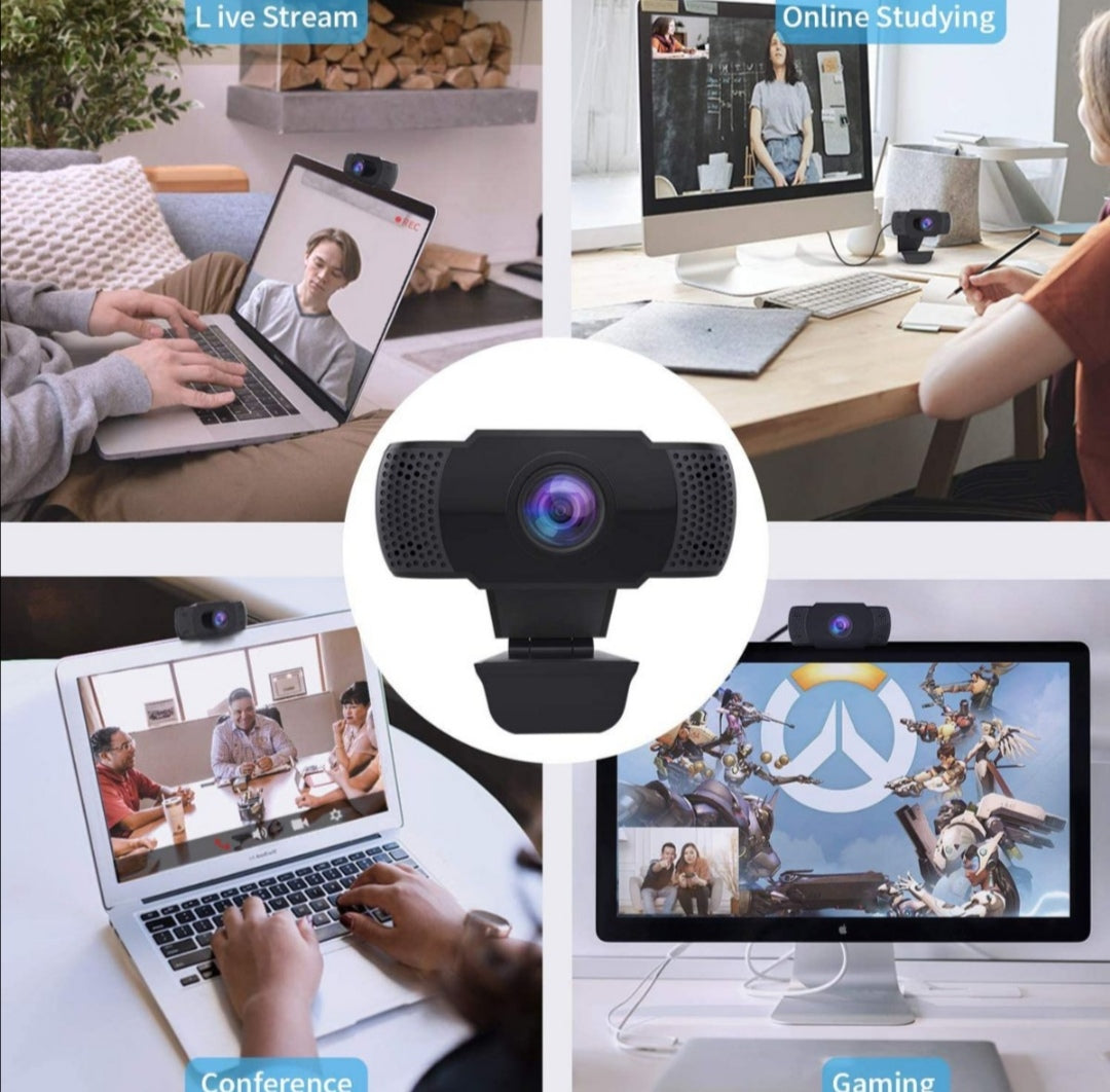 1080P Clip-On Webcam With Microphone