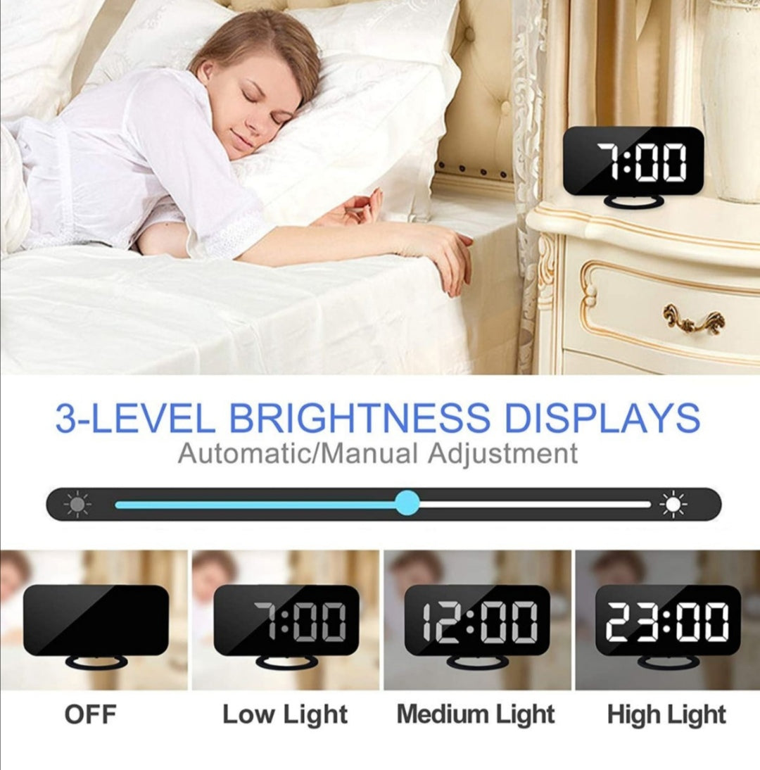 7'' LED Electronic Mirror Alarm Clock