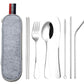 Reusable Travel 8 Piece Cutlery Set With Carry Bag