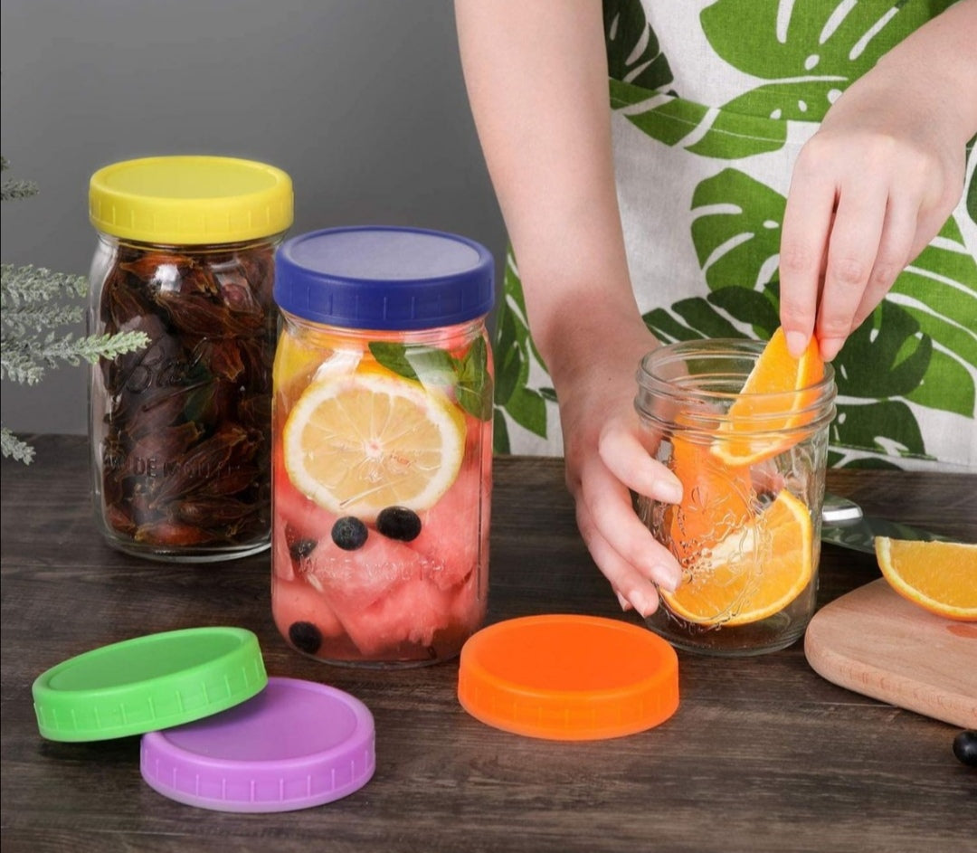 Reusable Leakproof Silicone Mason Jar Lids (Pack Of 18)