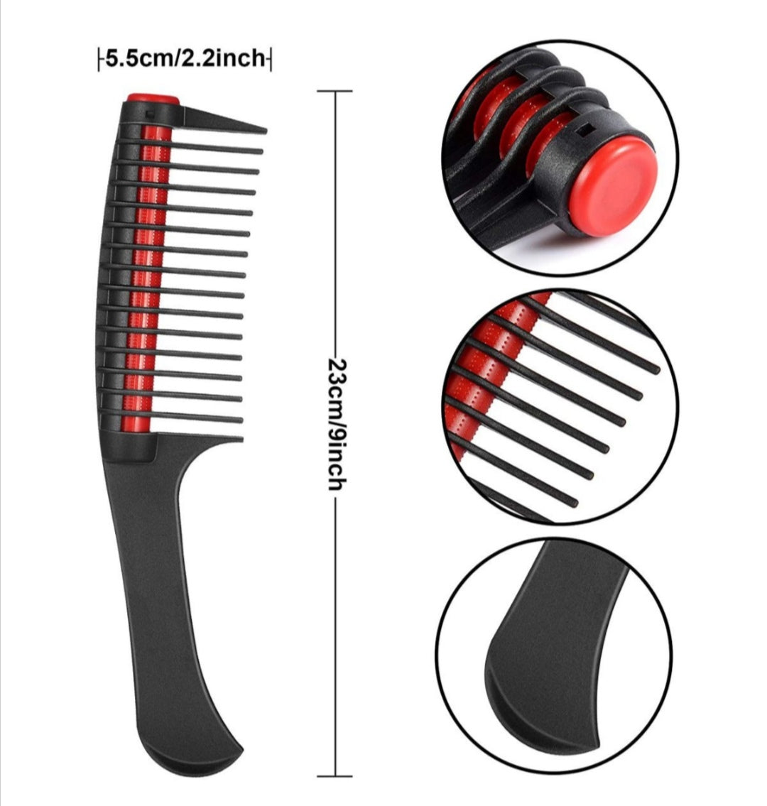 Hair Dye Comb With Integrated Removable Roller (Set Of 3)