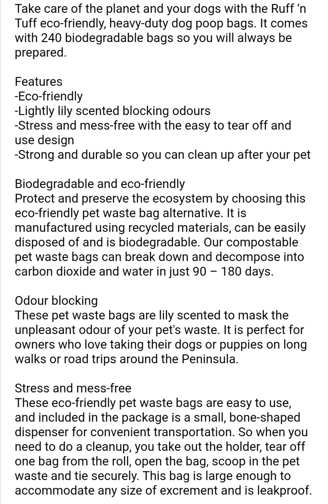 Biodegradable Dog Poop Bags Woth Dispenser