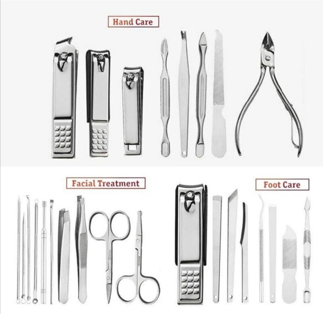 26 Piece Nail Kit In Foldable Zip Case