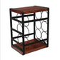 Rustic Wood Countertop Wine Rack For 6 Bottles