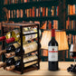 Rustic Wood Countertop Wine Rack For 6 Bottles