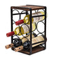 Rustic Wood Countertop Wine Rack For 6 Bottles