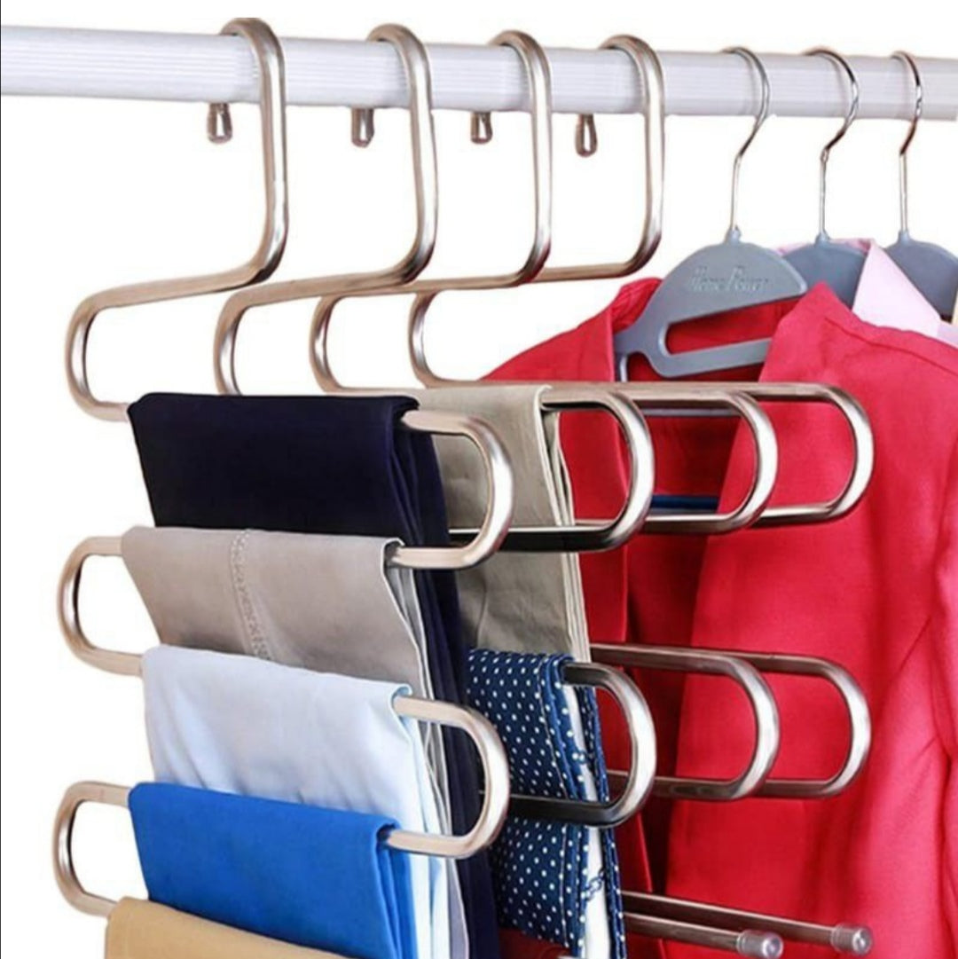 S-Type Stainless Steel Clothes/Pants Hanger Sold Individually