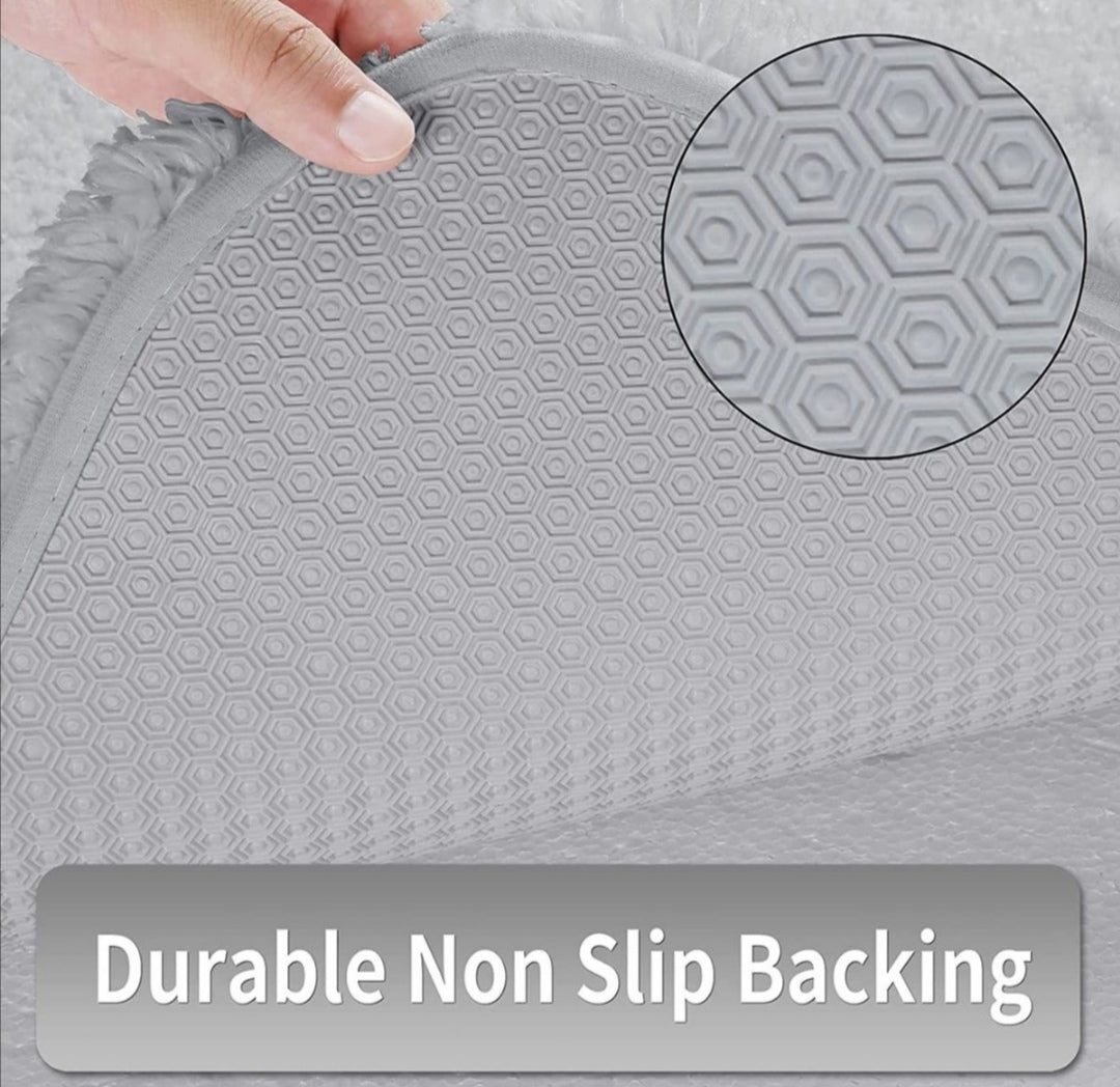 Memory Foam Non-slip Microfiber Fluffy Bath Mat Sold Individually