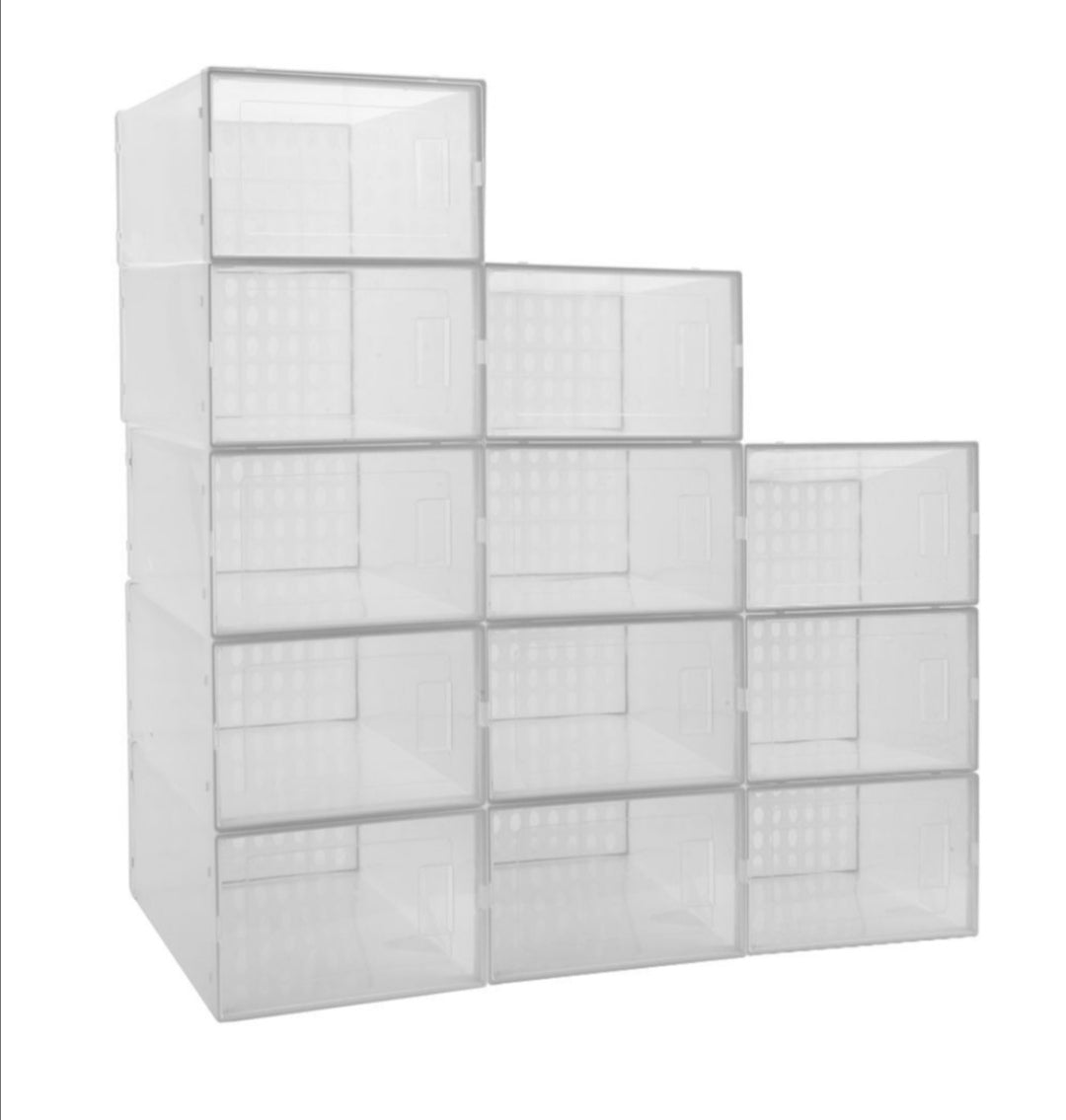 Transparent Ventilated Shoe Boxes ( Set Of 6)