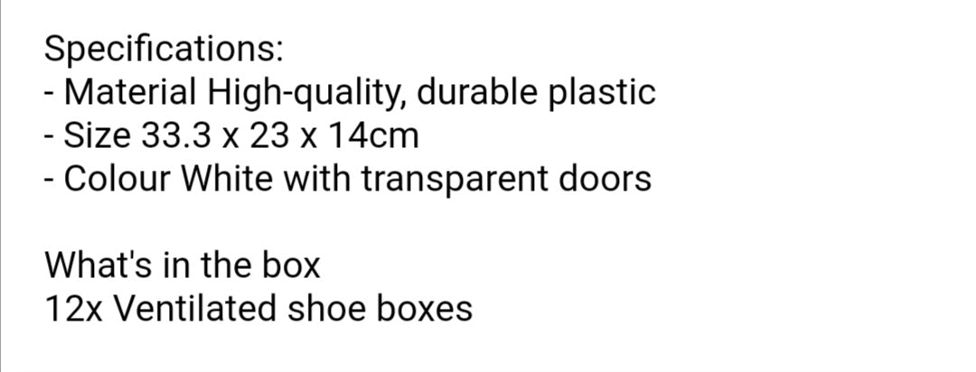 Transparent Ventilated Shoe Boxes ( Set Of 6)