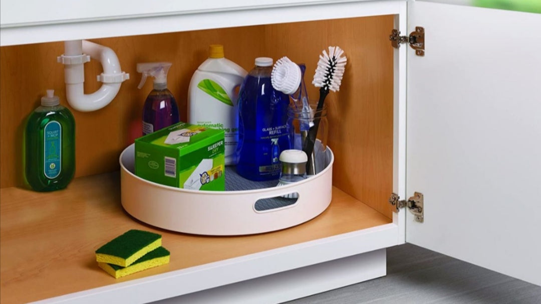 Kitchen Cabinet Turntable And Snack Organizer