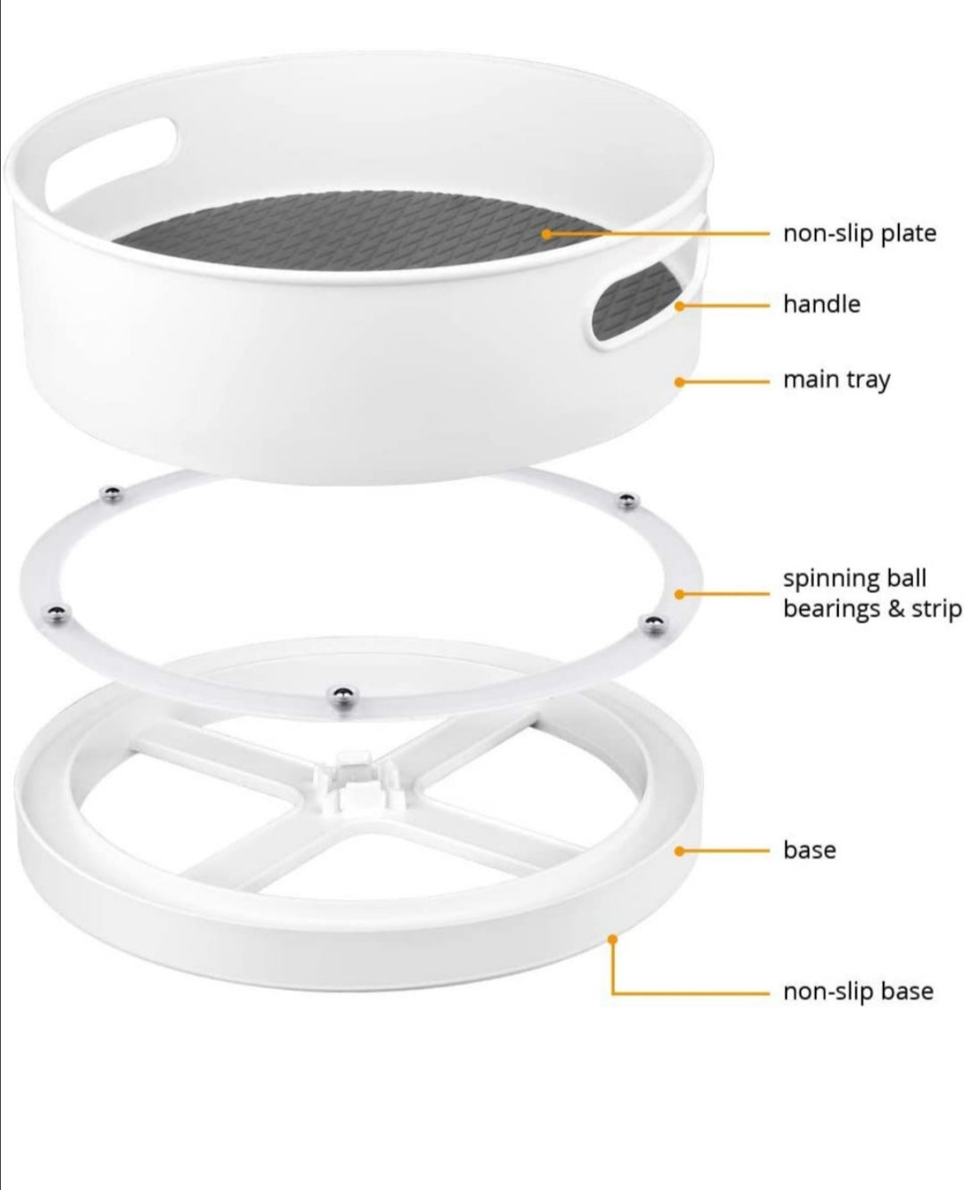 Kitchen Cabinet Turntable And Snack Organizer