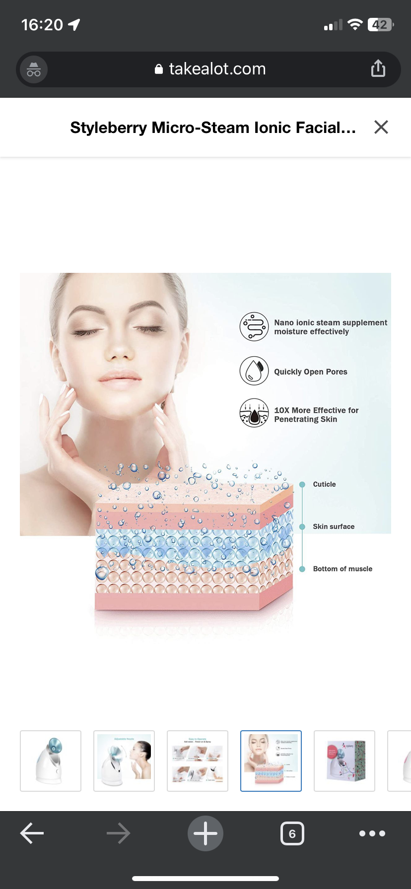 Styleberry Micro-Steam Ionic Facial Steamer