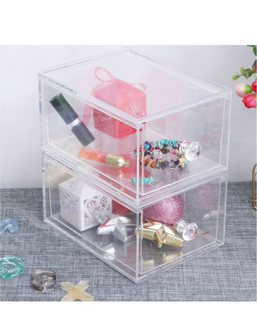 Styleberry Acrylic Stackable Cosmetic Organiser Drawers - Sold by Unit