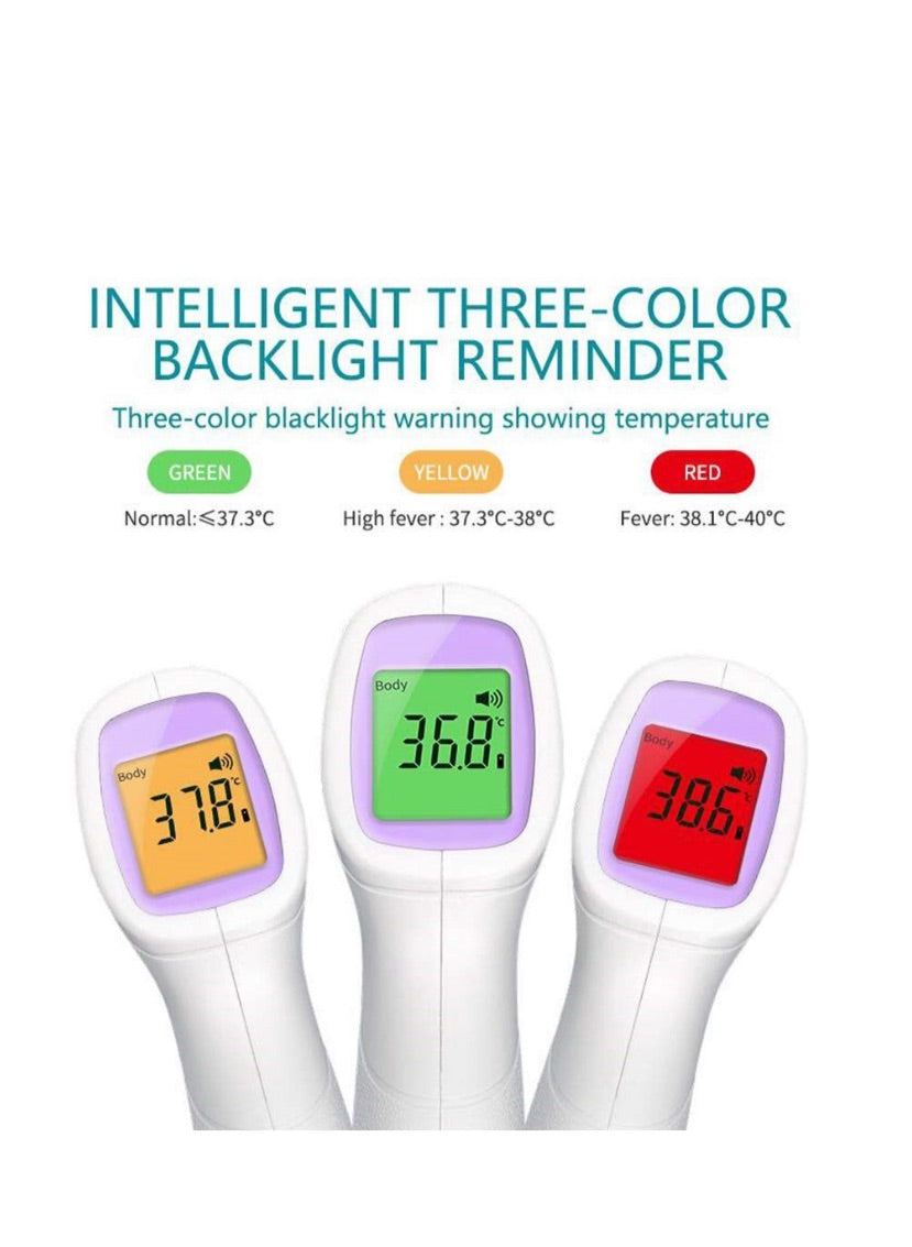 Medical Infrared Body and Surface Thermometer With Colored Screen