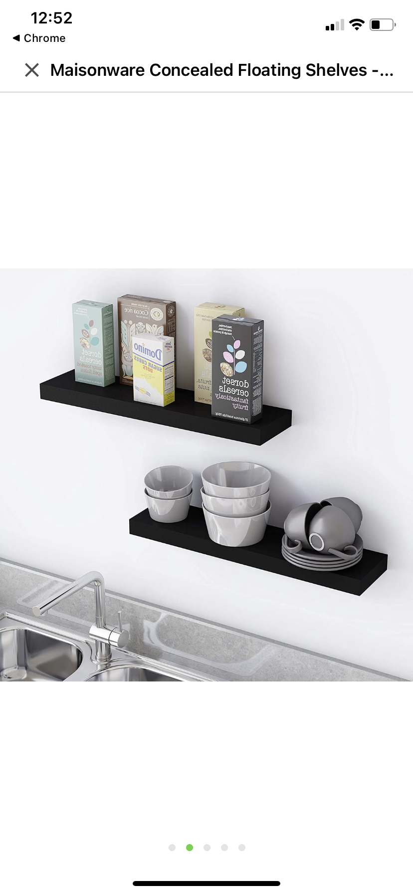 Maisonware Concealed Floating Shelves - Set of 2