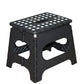 Folding Plastic Step Ladder Stool - Black 20Cm Height