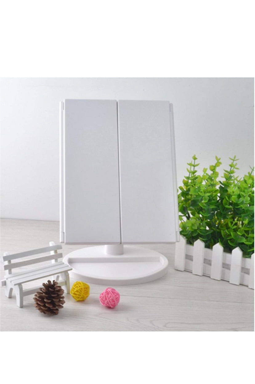 Styleberry Adjustable Rotatable Trifold LED Makeup Vanity Mirror