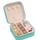 Faux Leather Double Layer Jewelry Organiser/Aqua