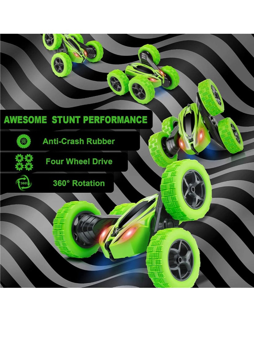 Taaiw 4WD 2.4Ghz 360° Rotating Remote Control Green Car