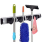 Maisonware Wall-mounted Broom and Accessories Organiser - Black