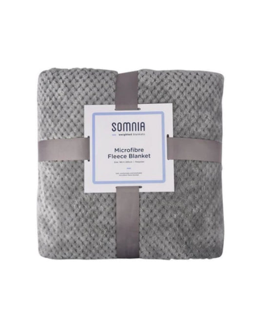 Somnia Microfibre Grey Throw Blanket