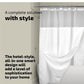 Maisonware Heavyweight Fabric and Mesh Top Window Shower Curtain