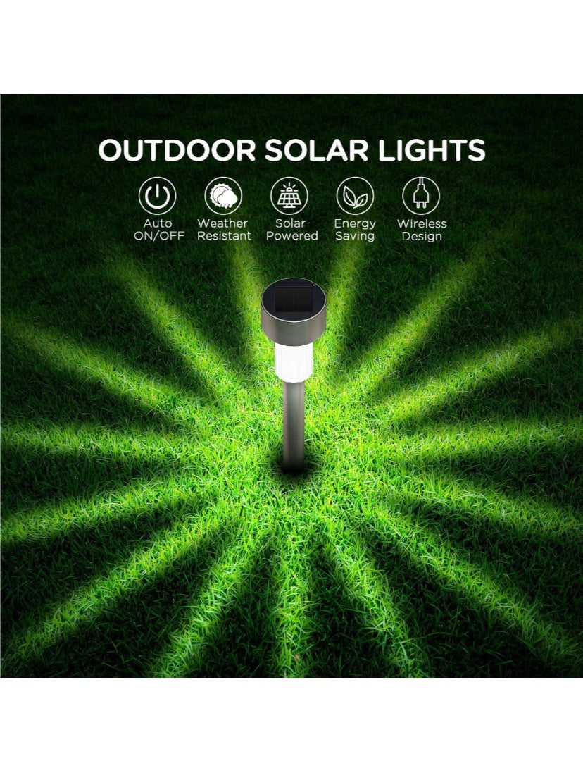 Lumina Solar Light Outdoor LED Stainless Steel Light-12 Pack