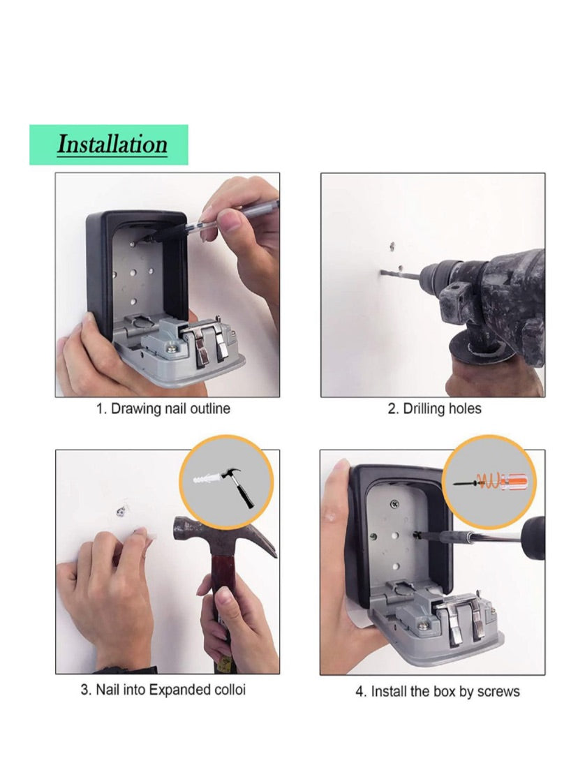 Lockbuddy Mounted Combination Key Lock Box