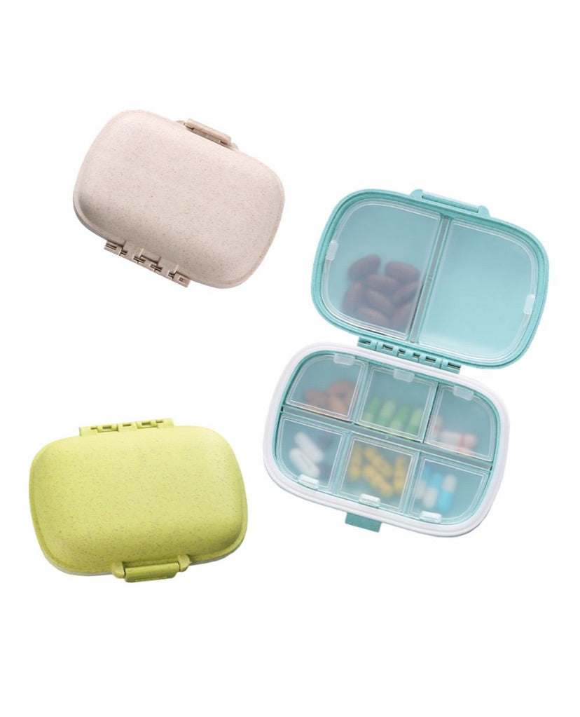 Maisonware Travel Size 8 Compartment Pill Organiser - Pack of 3