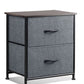 Maisonware Nightstand with 2 Fabric Drawers