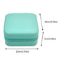 Faux Leather Double Layer Jewelry Organiser/Aqua