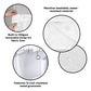 Maisonware Heavyweight Fabric and Mesh Top Window Shower Curtain