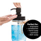 Maisonware 4 Piece Mason Jar Bathroom Organisers With Soap Dispenser