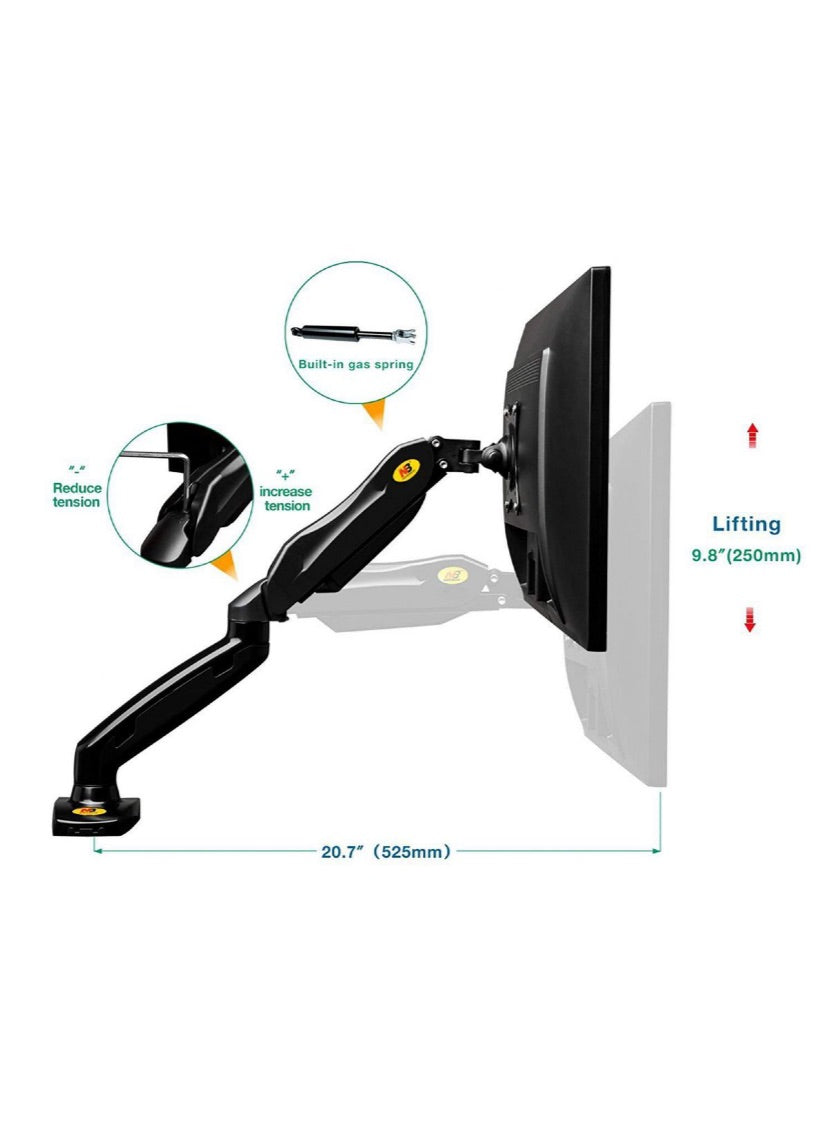 NB North Bayou Single Arm Adjustable Monitor Desk Mount Stand F80