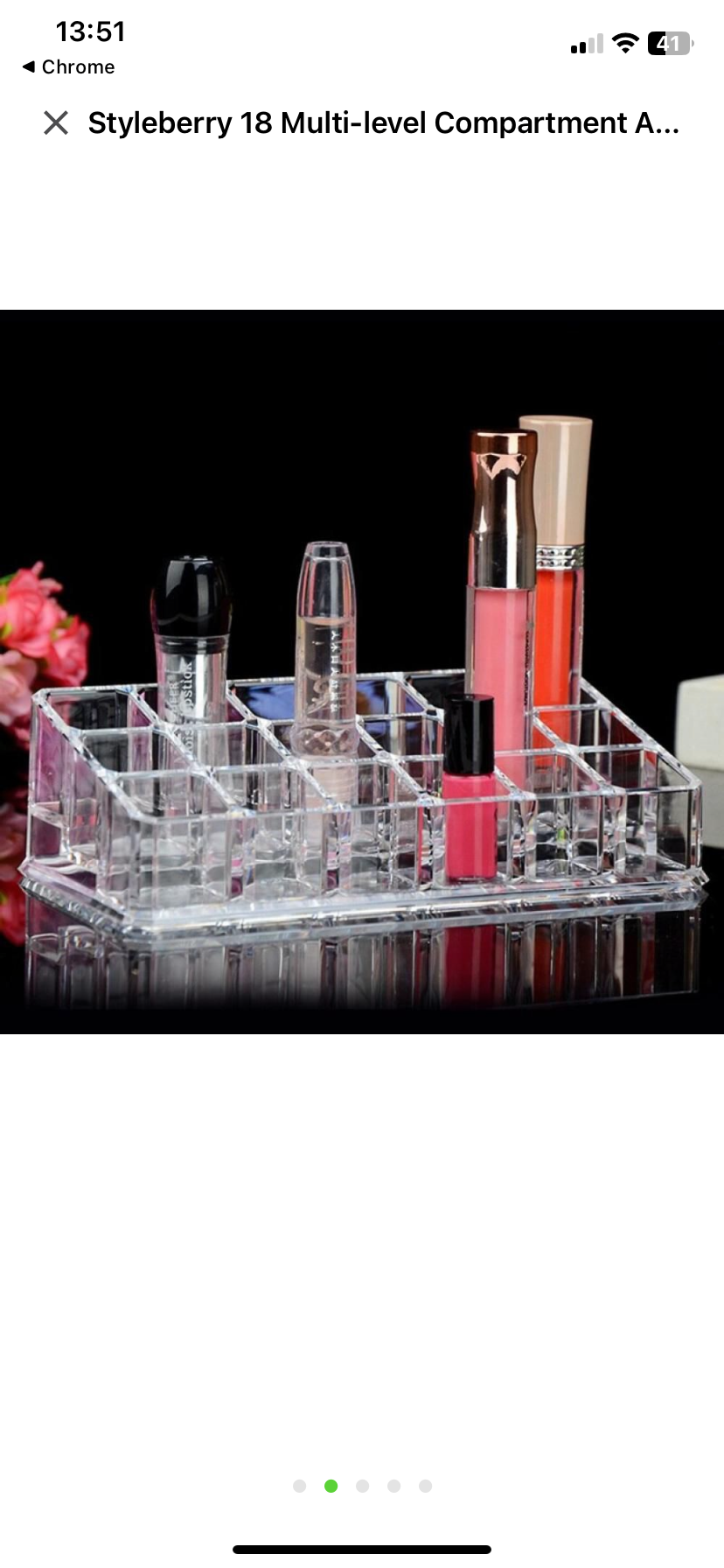 Styleberry 18 Multi-level Compartment Acrylic Lipstick Holder Organiser