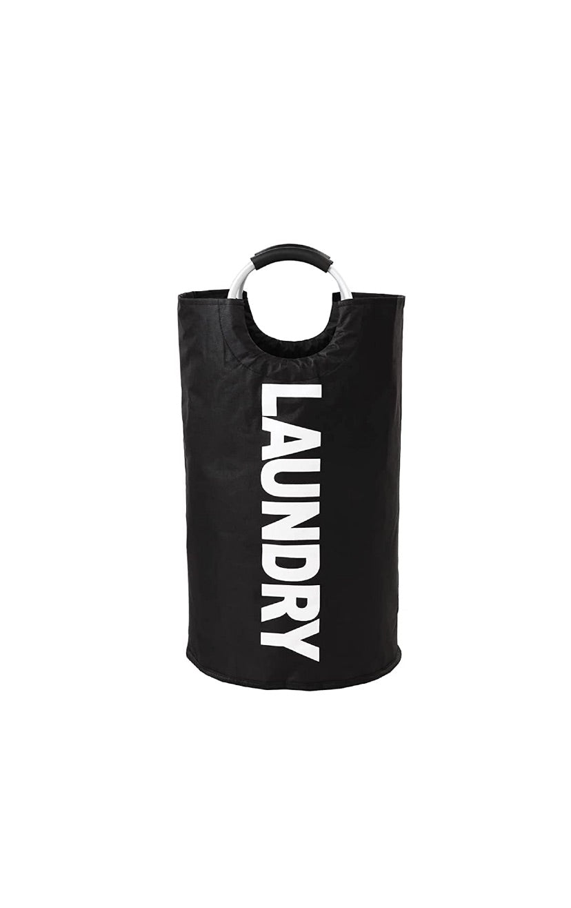 82L Large Collapsible Laundry Basket - Black