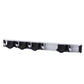 Maisonware Wall-mounted Broom and Accessories Organiser - Black