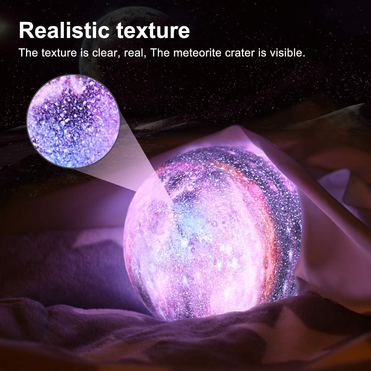 USB Galaxy Moon Lamp ( Remote or Touch)