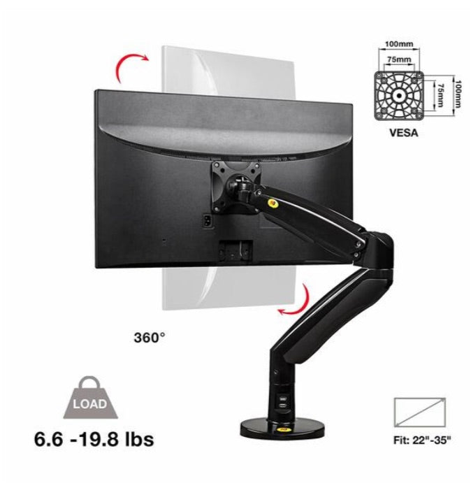 Double Extension Flexi Mount for Monitors - F100a