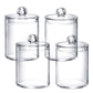 Maisonware Bathroom Accessory Qtip Jars- 4 Pack