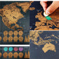 Large World Scratch Off Travel Map Poster
