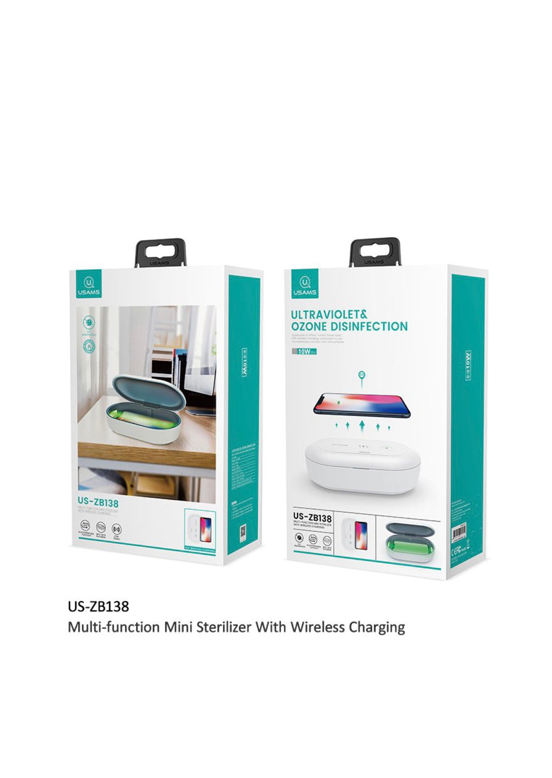 USAMS UV Light Sterilizer Disinfection Box With Wireless Charger