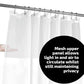 Maisonware Heavyweight Fabric and Mesh Top Window Shower Curtain