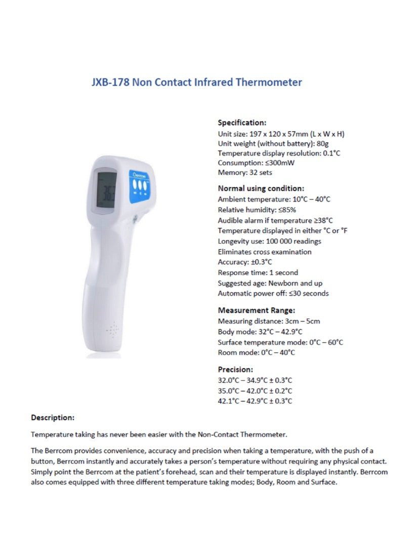 Berrcom Non Contact Infrared Thermometer