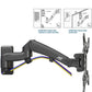 NB North Bayou F150 Articulating Double Extension Swivel TV Monitor Wall - 17-27 Inch