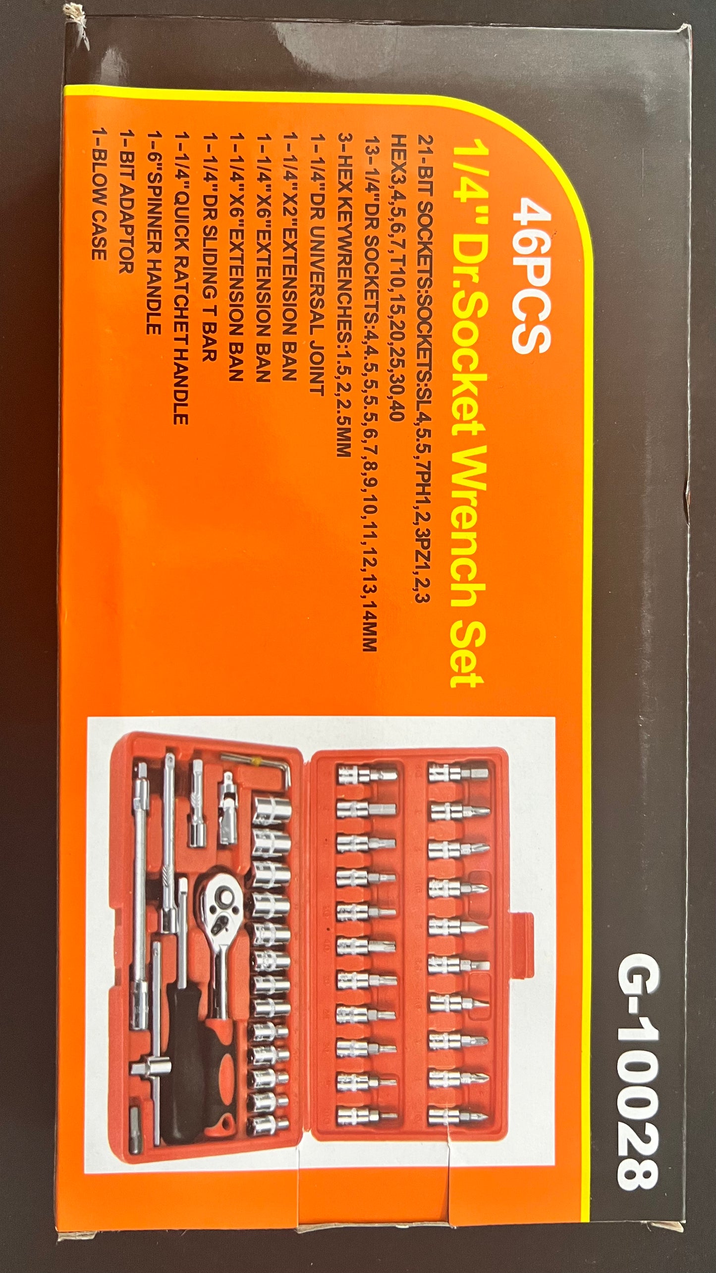 46 PCS 1/4” DR Socket Wrench Set